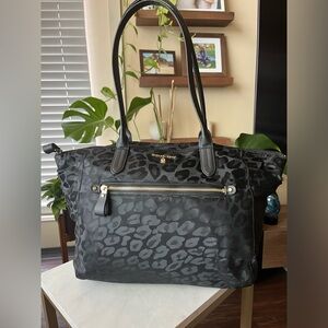 Michael Kors Kelsey Black Leopard Tote